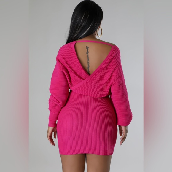 Black Off Shoulder Mini Dress - Picture 5 of 7